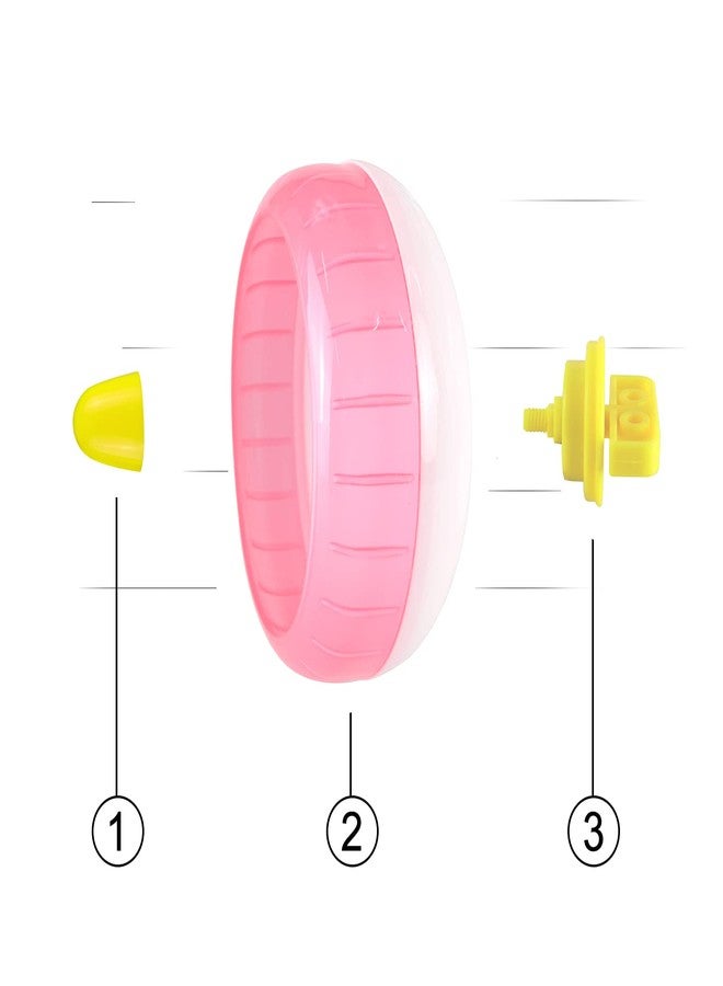 WishLotus Hamster Running Wheel, Silent Jogging Exercise Toy Hamsters Cage Accessory for Drawf Hamster Golden Silk Shih Tzu Bear (Pink) - Image 2
